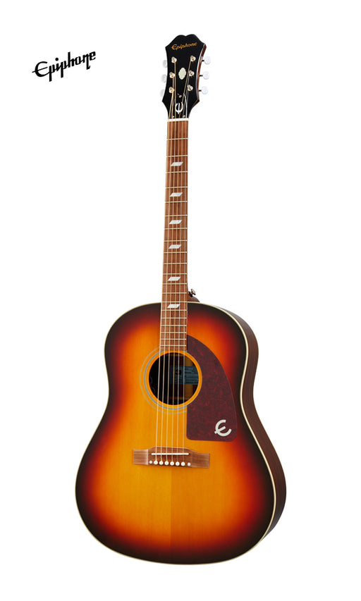Epiphone Masterbilt Texan Acoustic-Electric Guitar - Faded Cherry Aged Gloss - Music Bliss Malaysia