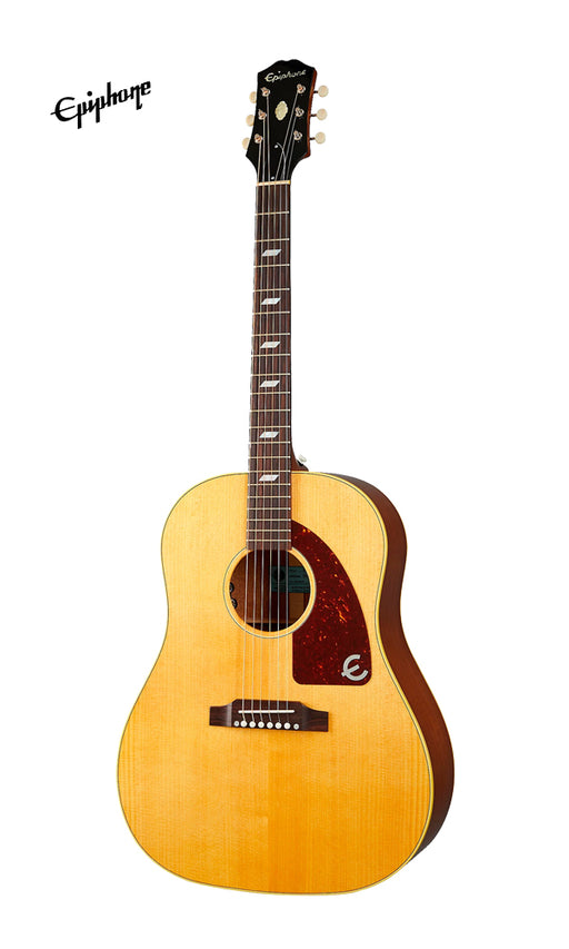Epiphone USA Texan Acoustic-Electric Guitar, Case Included - Antique Natural - Music Bliss Malaysia