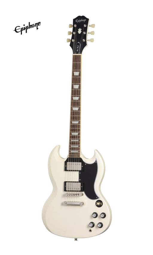 Epiphone 1961 Les Paul SG Standard Electric Guitar, Case Included - Aged Classic White - Music Bliss Malaysia