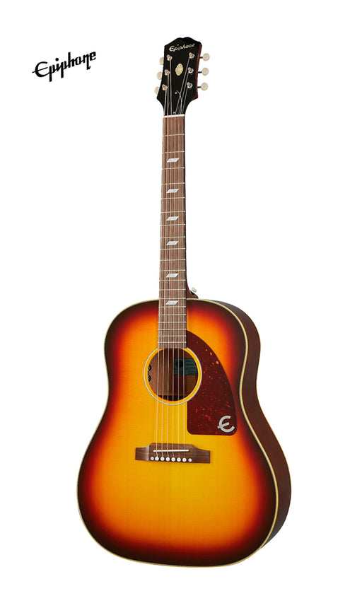 Epiphone USA Texan Acoustic-Electric Guitar, Case Included - Vintage Sunburst - Music Bliss Malaysia