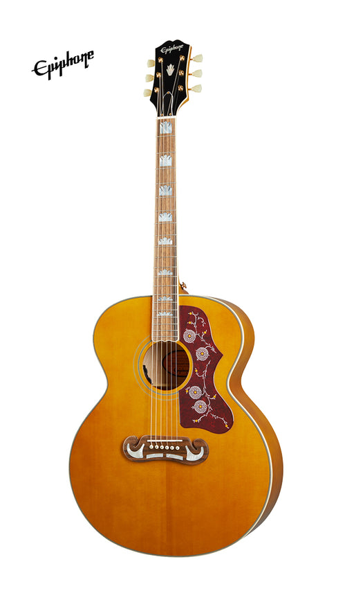 Epiphone J-200 Acoustic-Electric Guitar - Aged Natural Antique Gloss - Music Bliss Malaysia