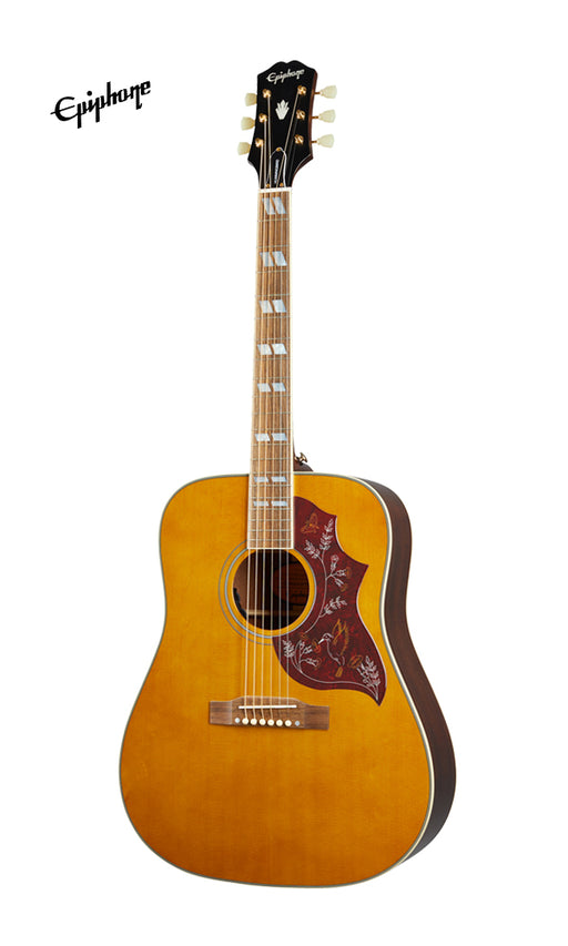 Epiphone Hummingbird Acoustic Guitar - Aged Natural Antique Gloss - Music Bliss Malaysia