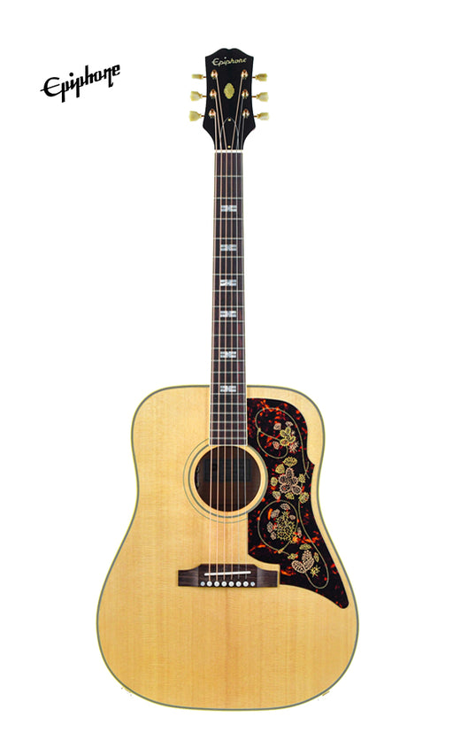 Epiphone USA Frontier Acoustic-Electric Guitar, Case Included - Antique Natural - Music Bliss Malaysia