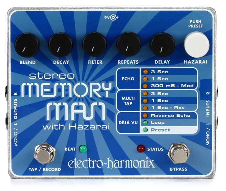 Electro Harmonix Stereo Memory Man with Hazarai Delay / Looper Pedal (Electro-Harmonix / EHX) - Music Bliss Malaysia