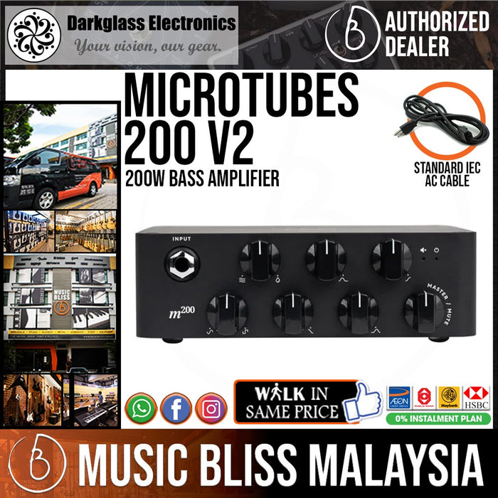 Darkglass Microtubes 200 v2 - 200-watt Bass Head - Music Bliss Malaysia
