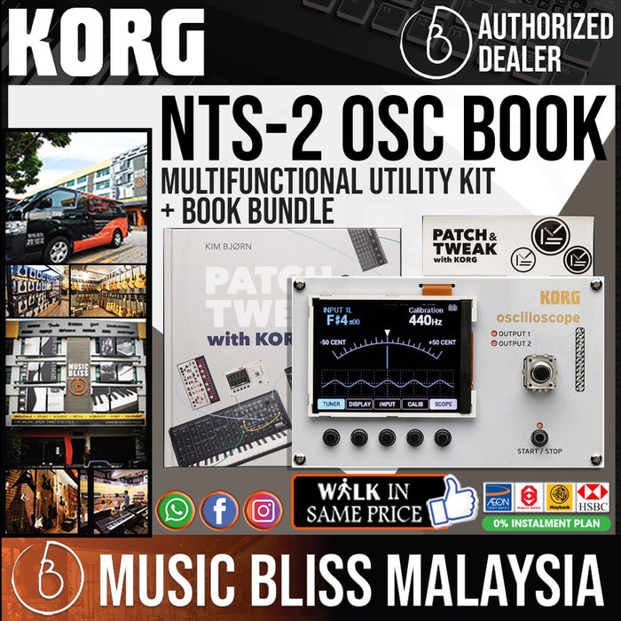 Korg Nu:Tekt NTS-2 Oscilloscope DIY Kit + Patch & Tweak Book Bundle - Music Bliss Malaysia