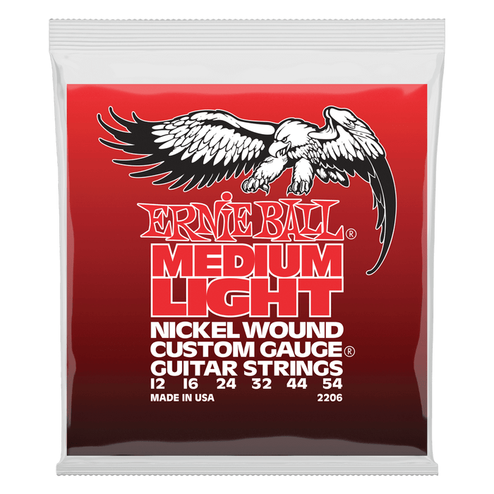 Ernie Ball 2206 Nickel Wound Medium Light Slinky Electric Guitar Strings (12-54) - Music Bliss Malaysia