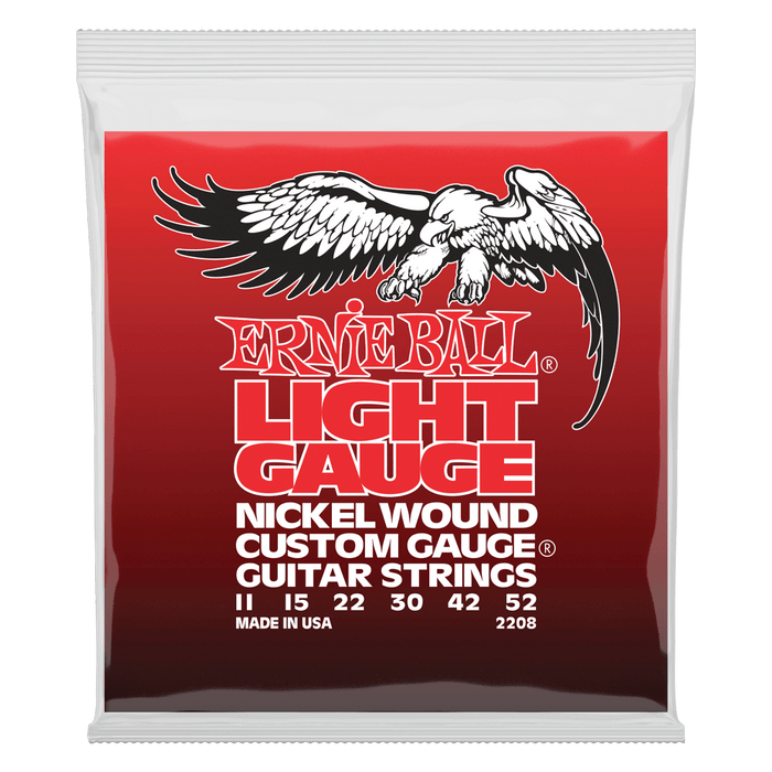Ernie Ball 2208 Light Nickel Wound Electric Guitar Strings with Wound G (11-52) - Music Bliss Malaysia