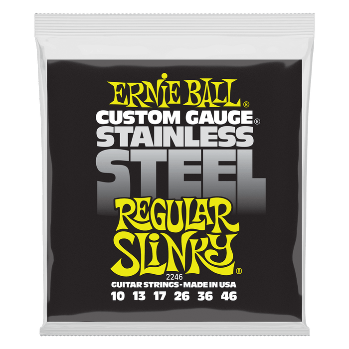 Ernie Ball 2246 Regular Slinky Stainless Steel Wound Electric Guitar Strings (10-46) - Music Bliss Malaysia