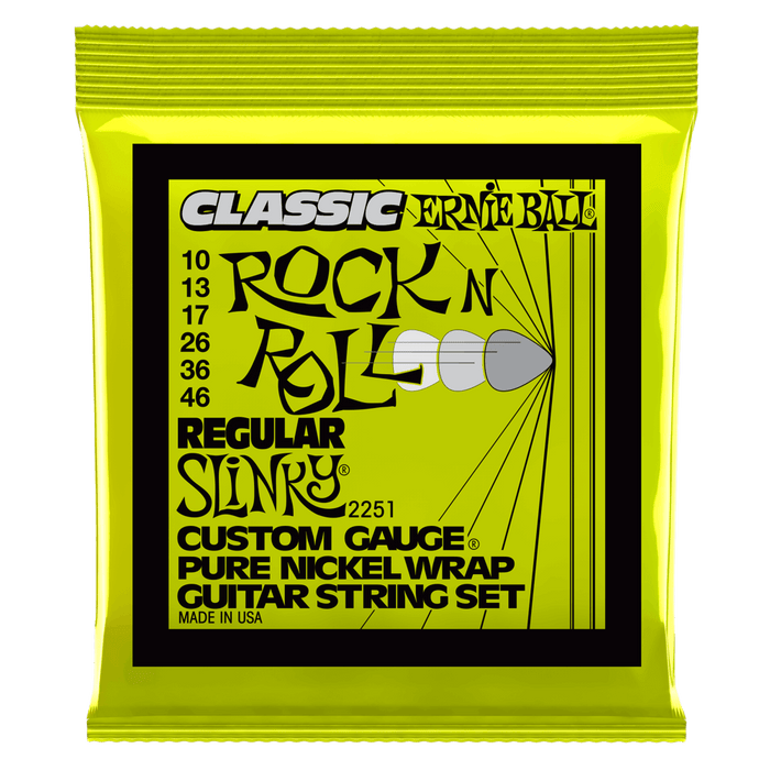 Ernie Ball 2251 Regular Slinky Classic Rock N Roll Electric Guitar Strings (10-46) - Music Bliss Malaysia