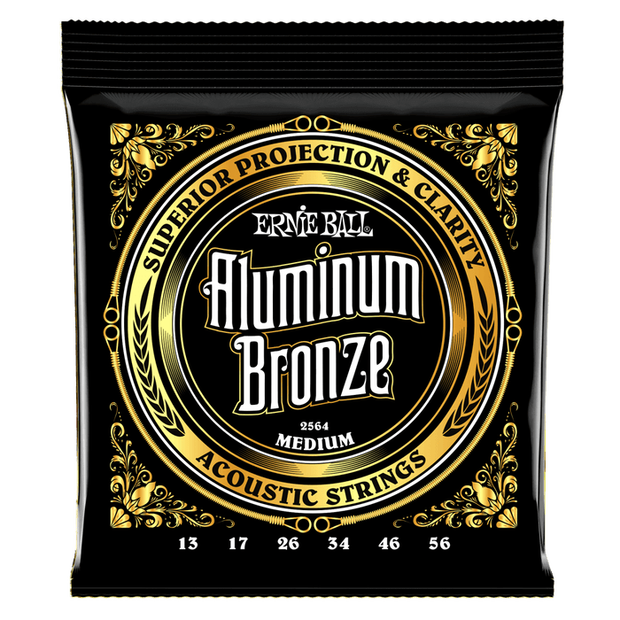 Ernie Ball 2564 Medium Aluminum Bronze Acoustic Strings (13-56) - Music Bliss Malaysia