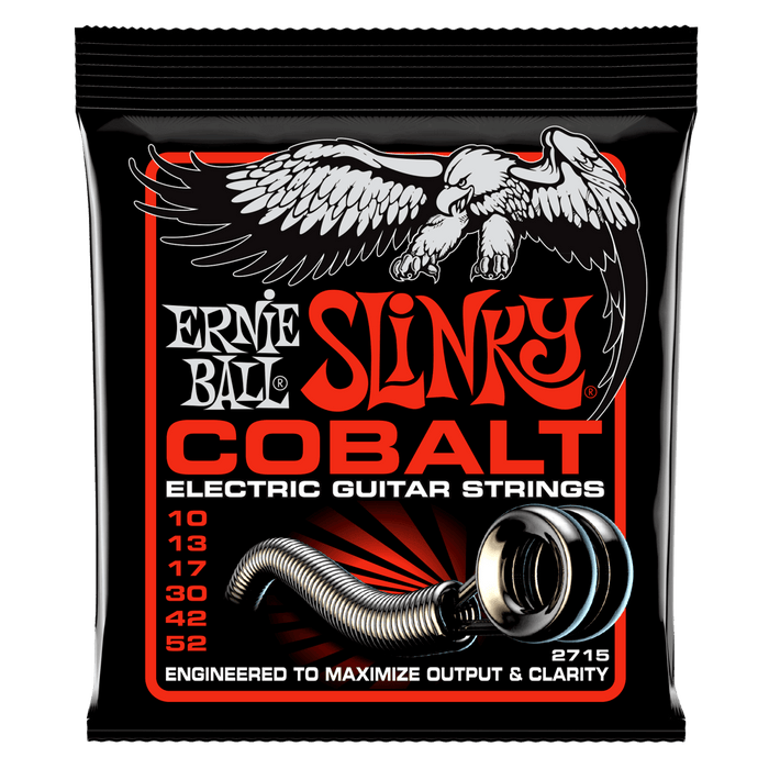 Ernie Ball 2715 Skinny Top/Heavy Bottom Slinky Cobalt Electric Guitar Strings (10-52) - Music Bliss Malaysia