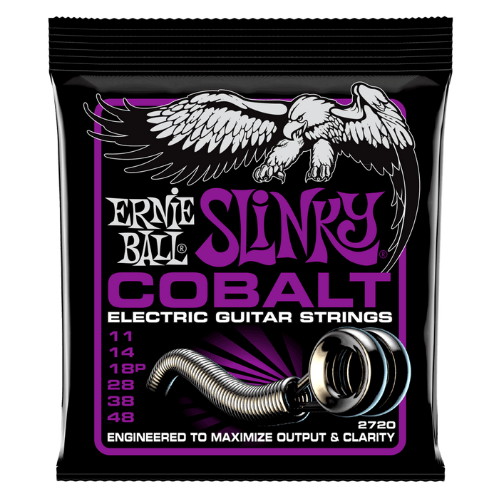 Ernie Ball 2720 Power Slinky Cobalt Electric Guitar Strings (11-48) - Music Bliss Malaysia