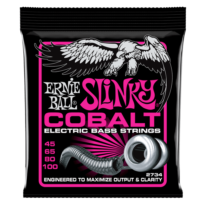 Ernie Ball 2734 Super Slinky Cobalt Electric Bass Strings (45-100) - Music Bliss Malaysia