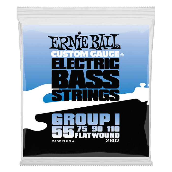 Ernie Ball 2802 Flat Wound Group I Electric Bass Strings (55-110) - Music Bliss Malaysia