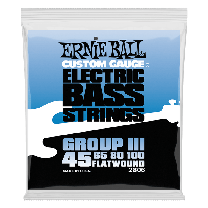 Ernie Ball 2806 Flatwound Group III Electric Bass Strings (45-100) - Music Bliss Malaysia