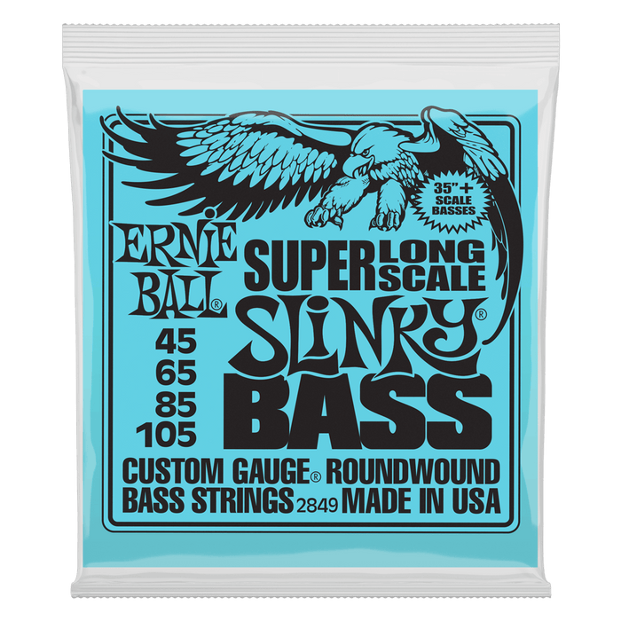 Ernie Ball 2849 Super Long Scale Slinky Nickel Wound Electric Bass Strings (45-105) - Music Bliss Malaysia