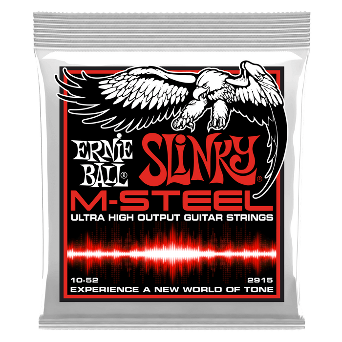 Ernie Ball 2915 Skinny Top Heavy Bottom Slinky M-Steel Electric Guitar Strings (10-52) - Music Bliss Malaysia