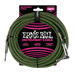 Ernie Ball 6082 18' Braided Straight / Angle Instrument Cable - Black/Green (P06082) - Music Bliss Malaysia