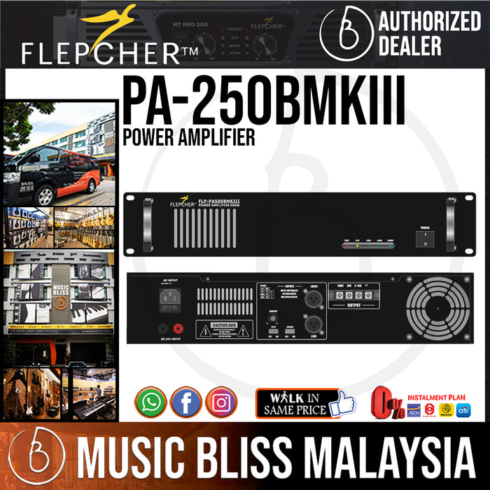 Flepcher PA-250BMKIII Power Amplifier (PA250BMKIII / PA 250BMKIII) - Music Bliss Malaysia