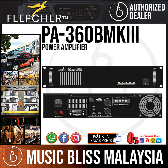 Flepcher PA-360BMKIII Power Amplifier (PA360BMKIII / PA 360BMKIII) - Music Bliss Malaysia