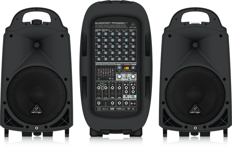 Behringer Europort PPA2000BT Portable PA System Set (PPA-2000BT) *Crazy Sales Promotion* - Music Bliss Malaysia