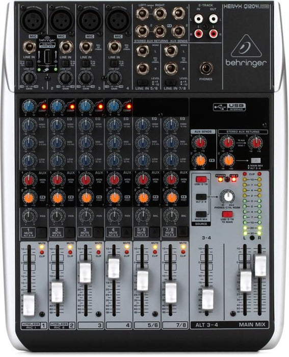 Behringer Xenyx Q1204USB Mixer with USB (Xenyx-Q1204USB) *Everyday Low Prices Promotion* - Music Bliss Malaysia