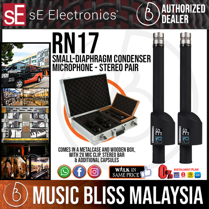SE Electronics Rupert Neve RN17 Cardioid Small-diaphragm Condenser Microphone - Stereo Pair - Music Bliss Malaysia