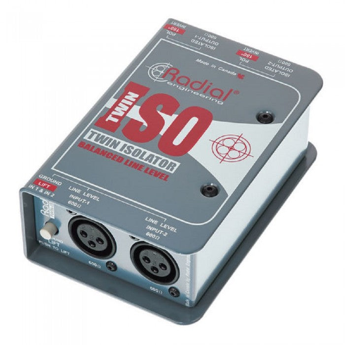 Radial Engineering Twin-Iso 2-Channel Line Isolator For Eliminating Buzz & Hum From Ground Loops (Twin Iso) - Music Bliss Malaysia