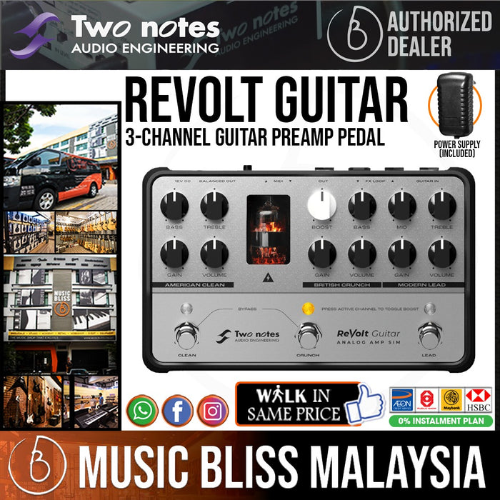 Two Notes ReVolt Guitar Preamp Pedal - Music Bliss Malaysia