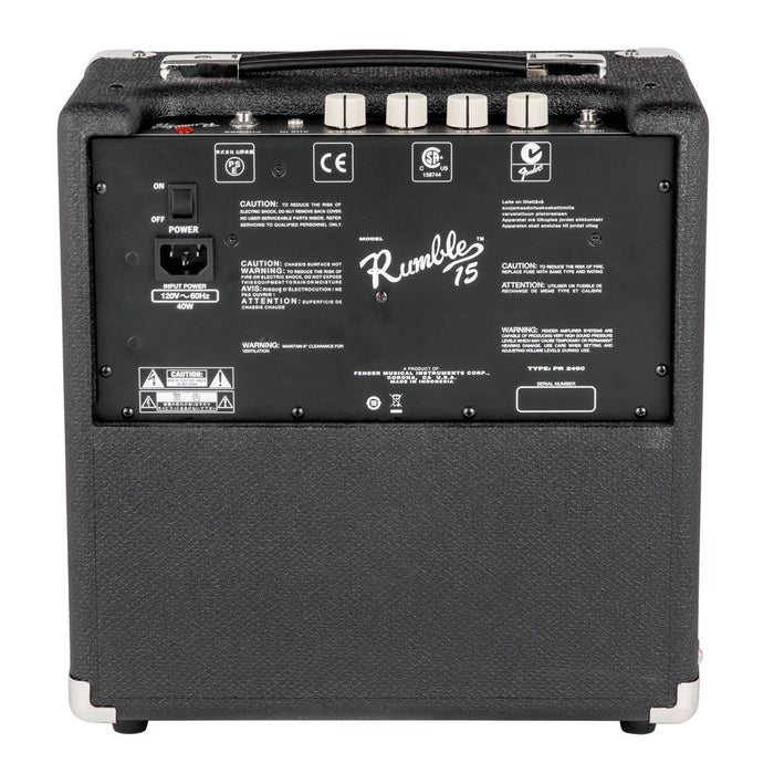 Fender Rumble 15 V3 15-watt 1x8 Guitar Bass Combo Amplifier - Music Bliss Malaysia