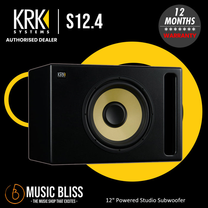 KRK S12.4 12" Powered Studio Subwoofer - Music Bliss Malaysia