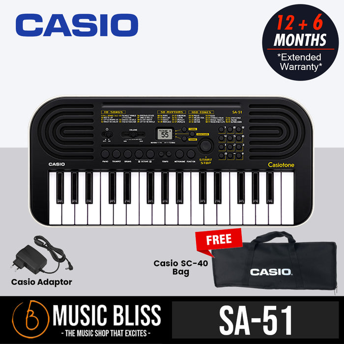 Casio SA 51 32 Keys Mini Keyboard SA51 Music Bliss Malaysia