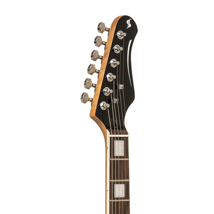 Stagg SES-60 BLK Solid Alder Body Electric Guitar - Black - Music Bliss Malaysia