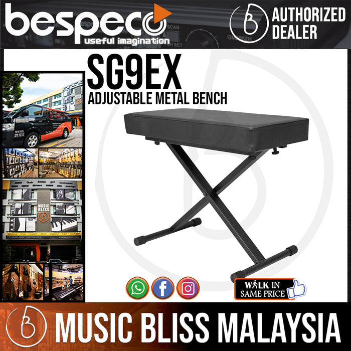 Bespeco SG9EX Adjustable Metal Bench (SG-9EX) - Music Bliss Malaysia