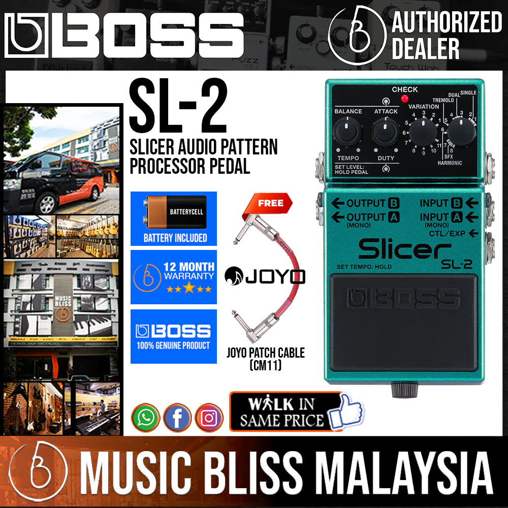 Boss SL-2 Slicer Audio Pattern Processor Pedal | Music Bliss Malaysia