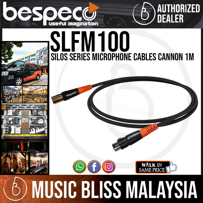 Bespeco SLFM100 Silos Series Microphone Cables Cannon 1M (SLFM-100) - Music Bliss Malaysia