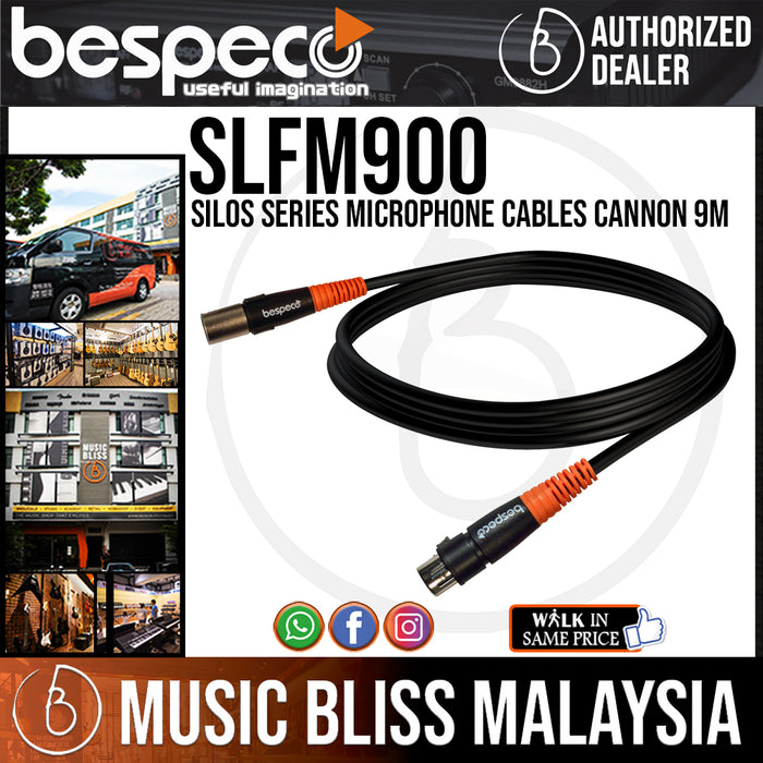 Bespeco SLFM900 Silos Series Microphone Cables Cannon 9M (SLFM-900) - Music Bliss Malaysia