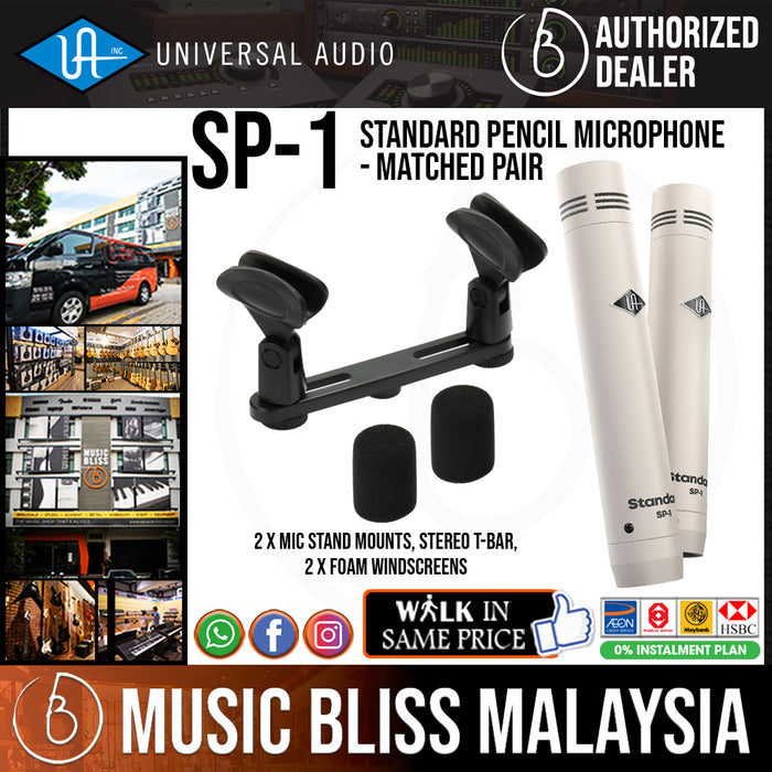 Universal Audio SP1 Standard Pencil Microphone Matched Pair Music Bliss Malaysia