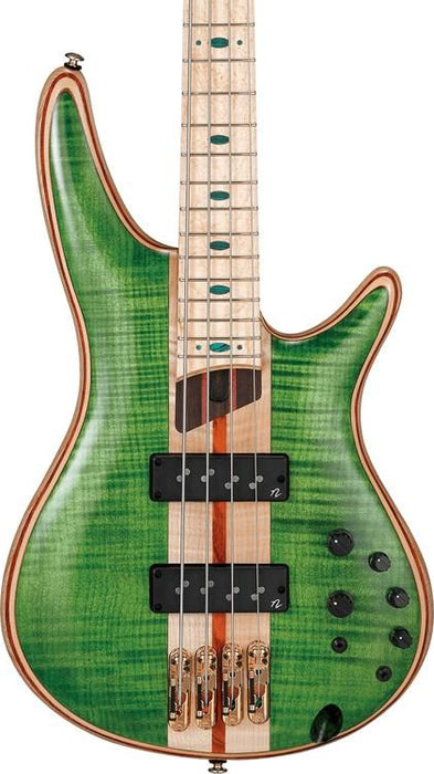 Ibanez Premium SR4FMDX 4-string Bass Guitar - Emerald Green Low Gloss - Music Bliss Malaysia