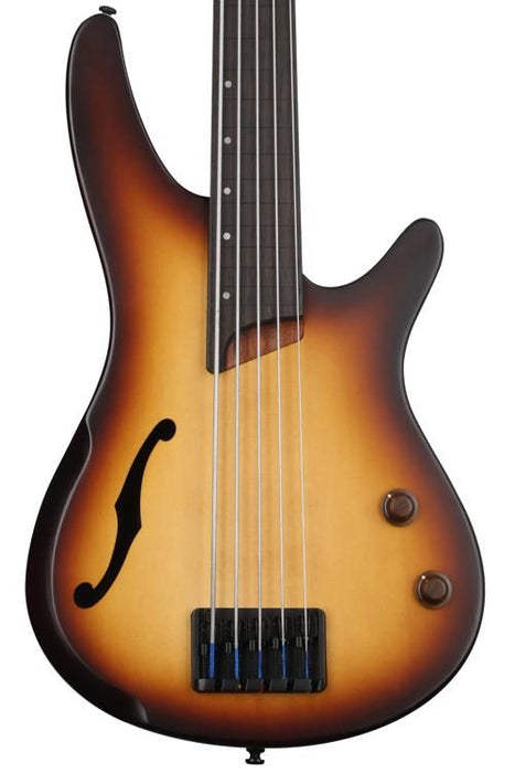 Ibanez SRH505F Fretless Bass Guitar - Natural Browned Burst Flat - Music Bliss Malaysia