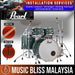 Pearl Session Studio Select 4-Piece Drum Set with Snare and Hardware, Drumstick and Throne - 22" Kick - Emerald Ash - Music Bliss Malaysia