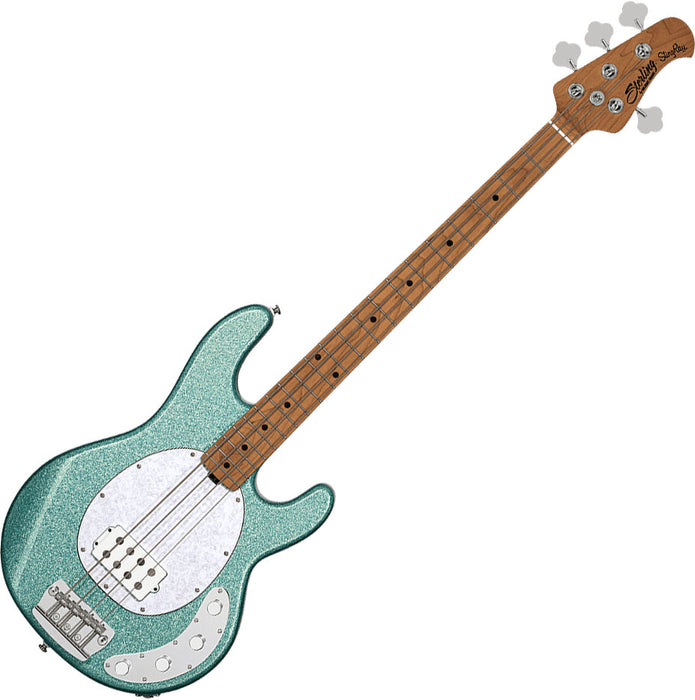 Sterling RAY34 Stingray Electric Bass Guitar - Seafoam Sparkle - Music Bliss Malaysia