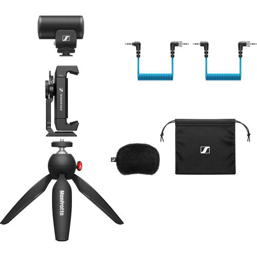 Sennheiser MKE 200 Mobile Kit Ultracompact Camera-Mount Directional Microphone with Smartphone Recording Bundle (MKE200) - Music Bliss Malaysia