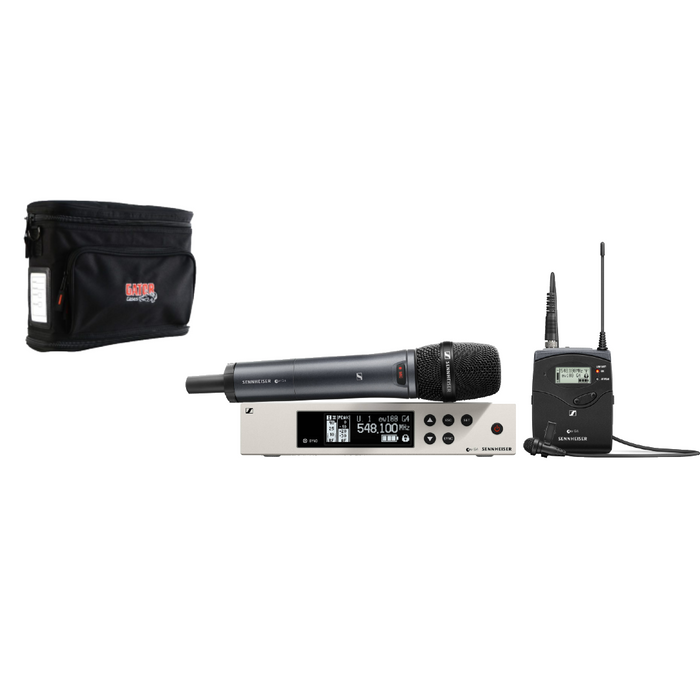 Sennheiser EW 100 G4-ME2/835-S Combo Wireless Handheld and Lavalier Microphone System with Gator GM-1W Wireless Bag (EW100 G4 ME2/835S) *Everyday Low Prices Promotion* - Music Bliss Malaysia