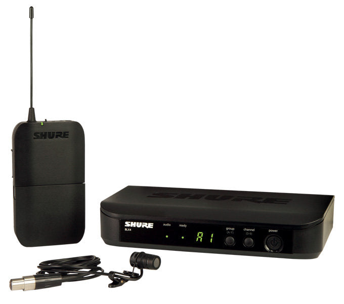 Shure BLX14/W85 Wireless Presenter System, BLX4 Receiver, BLX1 Bodypack Transmitter & WL185 Lavalier Microphone - Music Bliss Malaysia