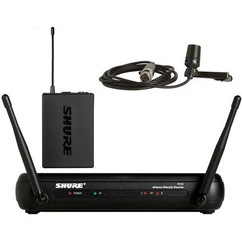 Shure SVX14/CVL Wireless Presenter System , SVX4 Diversity Receiver, SVX1 Bodypack Transmitter & CVL Centraverse Lavalier Condenser Microphone *Price Match Promotion* - Music Bliss Malaysia