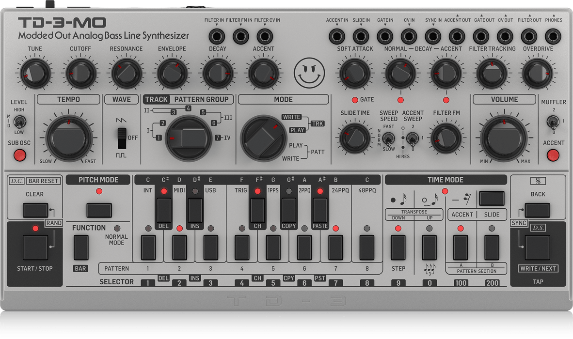 Behringer TD-3-MO-SR Analog Bass Line Synthesizer - Silver - Music Bliss Malaysia