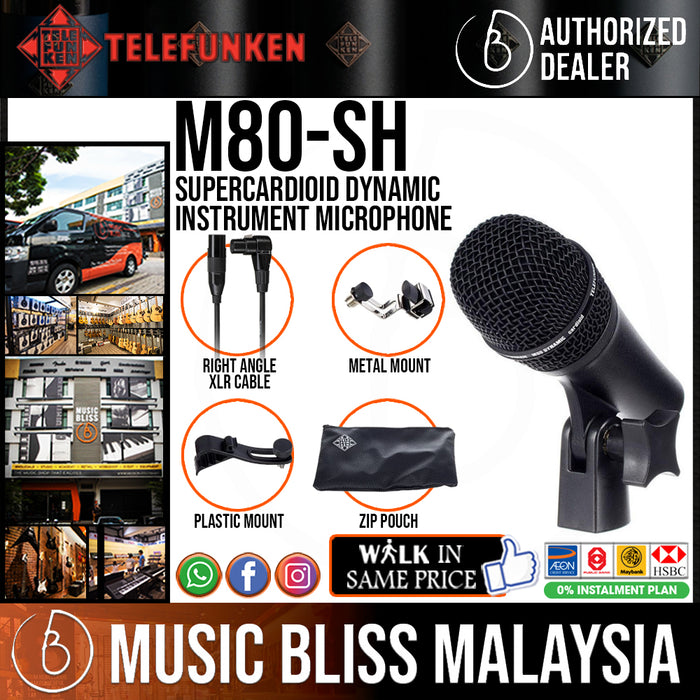 Dynamic　Bliss　Telefunken　M80-SH　Malaysia　Microphone　Supercardioid　Instrument　Music