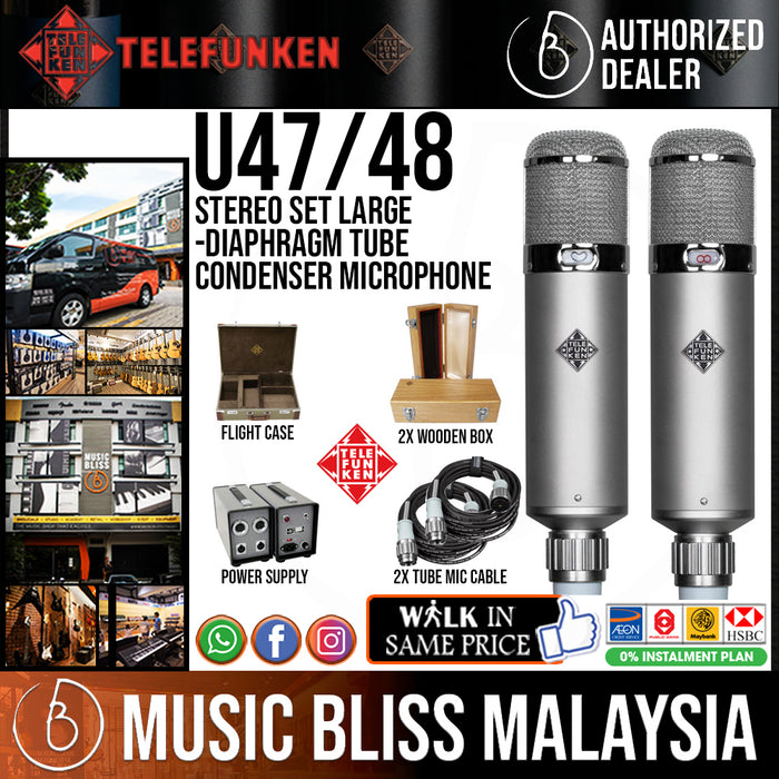 Telefunken U47/U48 Microphone Studio Set Condenser Microphone - Music Bliss Malaysia